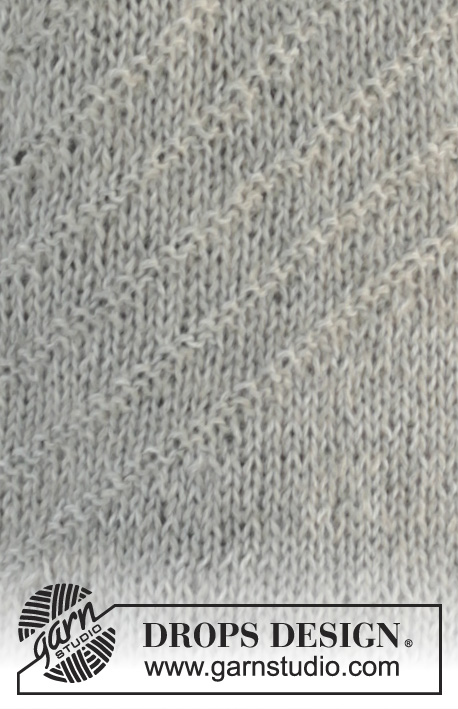 Autumn Getaway / DROPS 157-3 - Strikket DROPS jakke i ”Alpaca” og ”Kid-Silk” med raglan, hætte og struktur mønster strikket oppefra og ned. Str S - XXXL.
