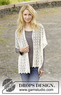 Reverie / DROPS 157-36 - Gestricktes DROPS Tuch mit Lochmuster in „Lace“, ”Alpaca” oder BabyAlpaca Silk