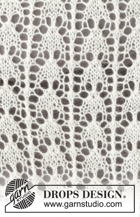 Reverie / DROPS 157-36 - Gestricktes DROPS Tuch mit Lochmuster in „Lace“, ”Alpaca” oder BabyAlpaca Silk
