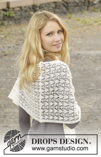 Reverie / DROPS 157-36 - Gestricktes DROPS Tuch mit Lochmuster in „Lace“, ”Alpaca” oder BabyAlpaca Silk