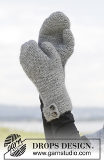 Always Beautiful / DROPS 157-43 - Gebreid DROPS halswarmer, muts en wanten in ribbelst van 2 draden ”Alpaca”.