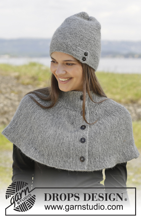 Always Beautiful / DROPS 157-43 - Gebreid DROPS halswarmer, muts en wanten in ribbelst van 2 draden ”Alpaca”.