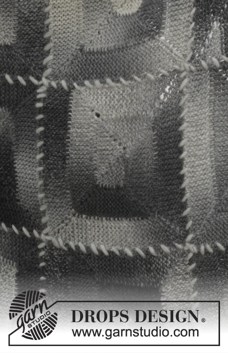 Ariadne's Labyrinth / DROPS 157-50 - Knitted DROPS blanket with short rows in ”Big Delight”.