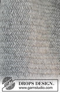 Fisherman's Wife / DROPS 157-53 - Knitted DROPS blanket with herringbone pattern in 1 thread Cloud or 2 threads Air.