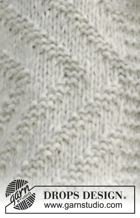 By The Lake Jacket / DROPS 157-6 - Strikket DROPS jakke i 1 tråd ”Cloud” eller 2 tråde ”Brushed Alpaca Silk” med strukturmønster og sjalskrave. Str S - XXXL.
