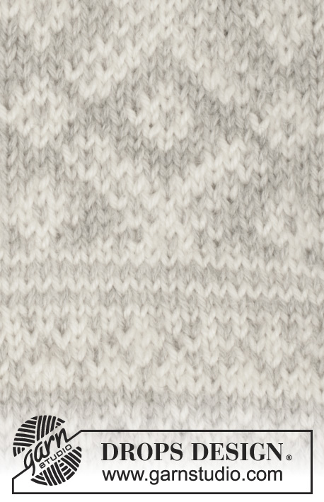 Silver Dream Mittens / DROPS 157-8 - Strikket Setesdalsvott i DROPS Karisma. One-size.