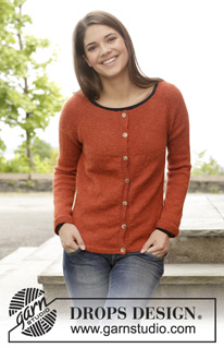 Take It Easy Cardigan / DROPS 158-2 - Knitted DROPS jacket in garter st with round yoke, worked top down in Alpaca. Size: S - XXXL.