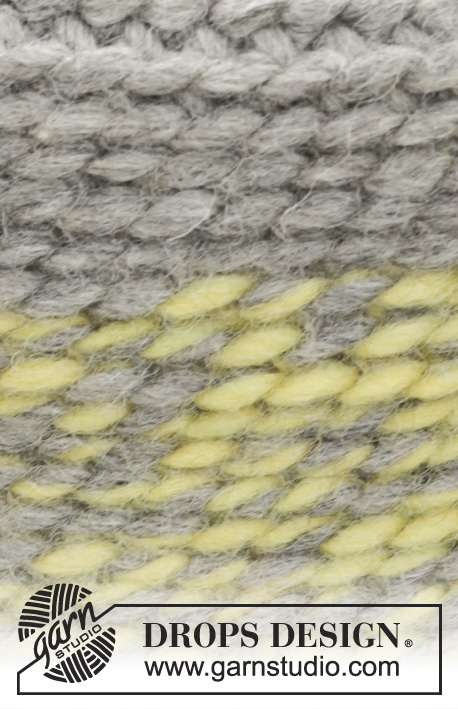 Welcome Home / DROPS 158-45 - Crochet DROPS basket in 2 strands Snow.