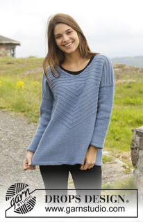 Lazy Sunday Afternoon / DROPS 158-9 - Knitted DROPS jumper in garter st with textured pattern in ”Lima” or Belle. Size: S - XXXL.