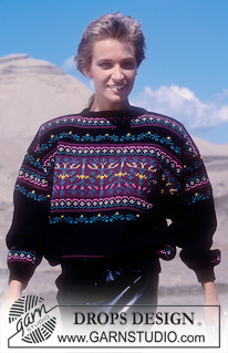 DROPS 16-10 - DROPS jumper with pattern borders in “Karisma. Size S – L.