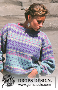 Twinkle Twilight / DROPS 16-2 - DROPS jumper with pattern borders in “Karisma. Size S – L.