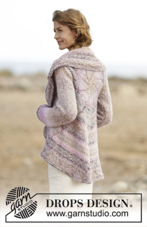 Summer Delight / DROPS 160-29 - Knitted DROPS jacket worked in a circle in ”Delight” and “Brushed AlpacaSilk”. Size: S - XXXL.