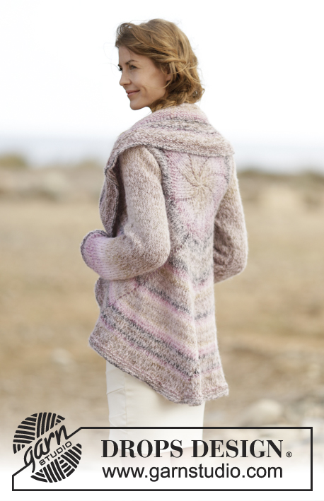Summer Delight / DROPS 160-29 - Knitted DROPS jacket worked in a circle in ”Delight” and “Brushed AlpacaSilk”. Size: S - XXXL.