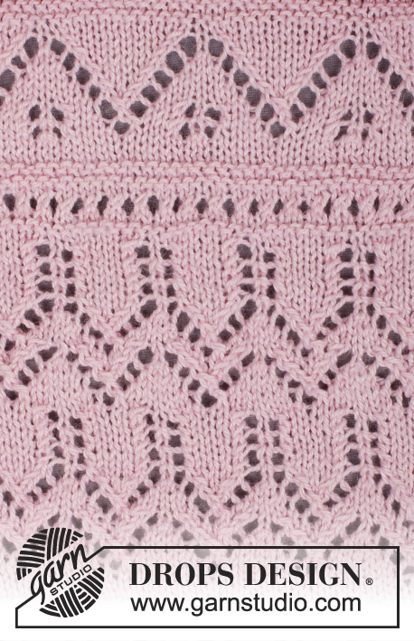 Mette / DROPS 160-4 - Strikket DROPS skulderstykke i ”BabyAlpaca Silk” med hulmønster. Str S-XXXL.