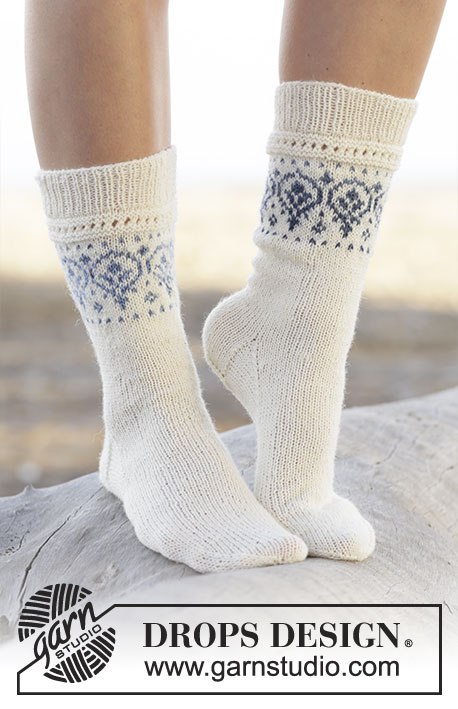 Nordic Socks DROPS 161-34 - Free knitting by DROPS Design