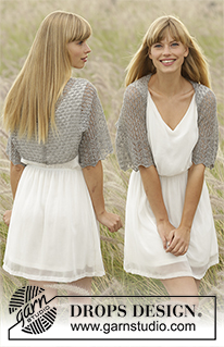 From Grace / DROPS 167-25 - Chauffe-épaules ajouré DROPS en ”Lace”. Du S au XXXL.