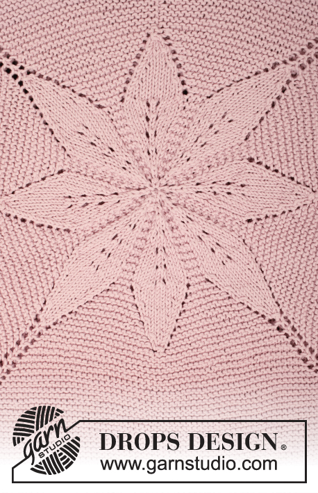 Morning Star / DROPS 167-4 - Im Viereck gestrickter DROPS Pullover in ”Paris” mit Blattmuster. Größe S - XXXL.