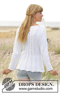 Romantic Twist / DROPS 169-1 - Gebreid getailleerd DROPS vest met kabels en raglan van ”Paris”. Maat: S - XXXL.