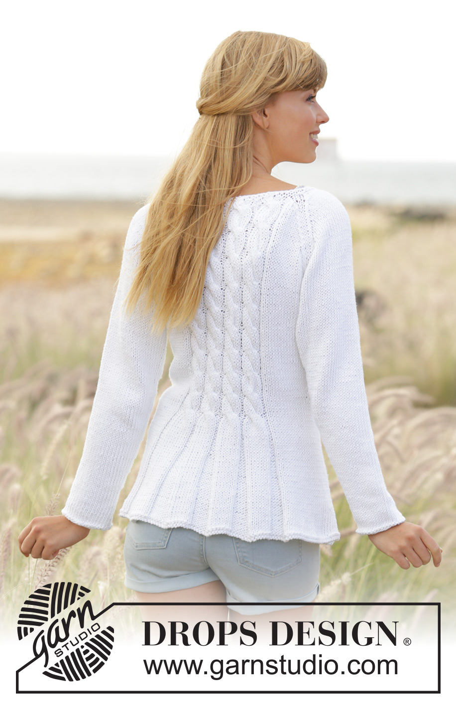 Romantic Twist / DROPS 169-1 - Gebreid getailleerd DROPS vest met kabels en raglan van ”Paris”. Maat: S - XXXL.