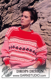 DROPS 17-21 - DROPS jumper with pattern borders in “Paris”.  