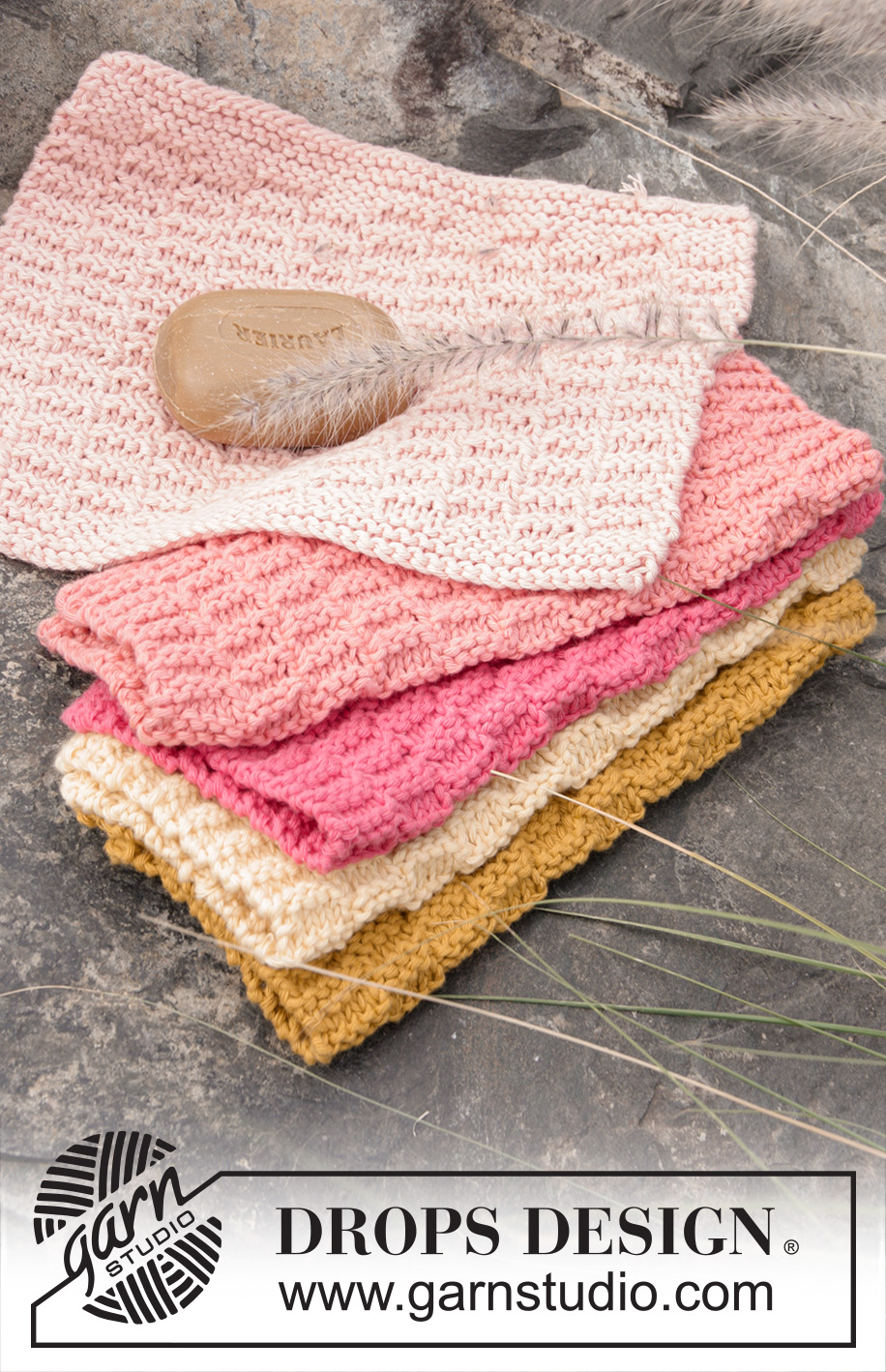 Spotless / DROPS 170-37 - Knitted DROPS cloths with textured pattern in ”Paris”.