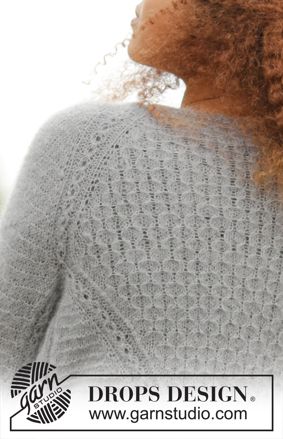 Misty Harbor / DROPS 171-24 - Knitted DROPS jumper, worked top down with raglan and textured pattern in “Kid-Silk”. Size: S - XXXL.