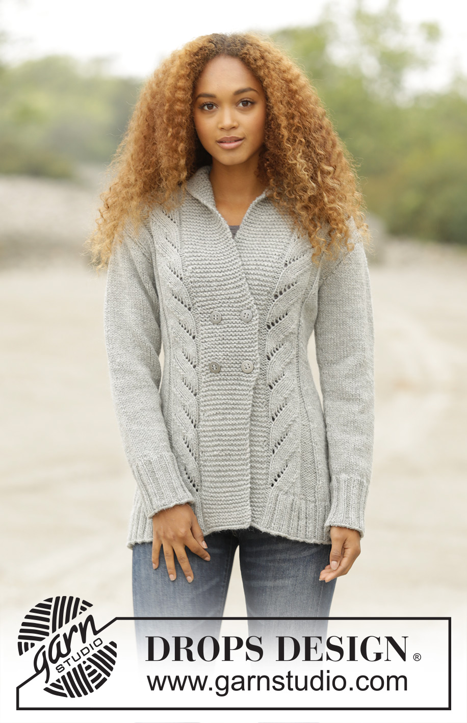 Arrowhead / DROPS 173-22 - Knitted DROPS jacket with cables and shawl collar in ”Alaska”. Size: S - XXXL.
