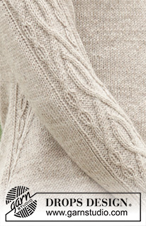 Irish Plaits Cardigan / DROPS 173-3 - Gebreid DROPS vest met raglan en kabels op de mouwen en aan de zijkanten, wordt van boven naar beneden gebreid van DROPS Karisma of DROPS Sky. Maat S-XXXL.