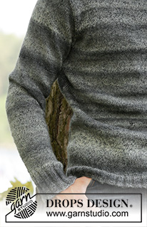 Moorland Jumper / DROPS 174-9 - Strikket DROPS genser til herre i Fabel og Delight med isatte ermer. Str S – XXXL