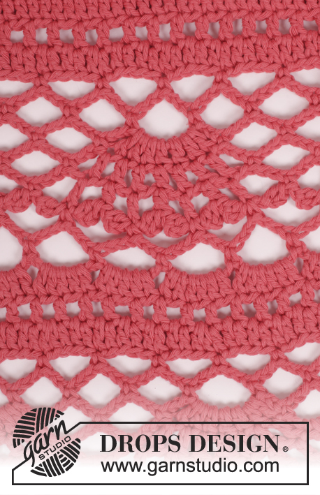 Astoria / DROPS 175-15 - Crochet top with round yoke, lace pattern, worked top down in DROPS Paris. Size: S - XXXL.