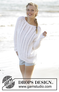 Skipper / DROPS 177-11 - Strikket genser med fletter og raglan i DROPS Belle. Størrelse S - XXXL.