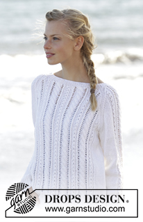 Skipper / DROPS 177-11 - Strikket genser med fletter og raglan i DROPS Belle. Størrelse S - XXXL.