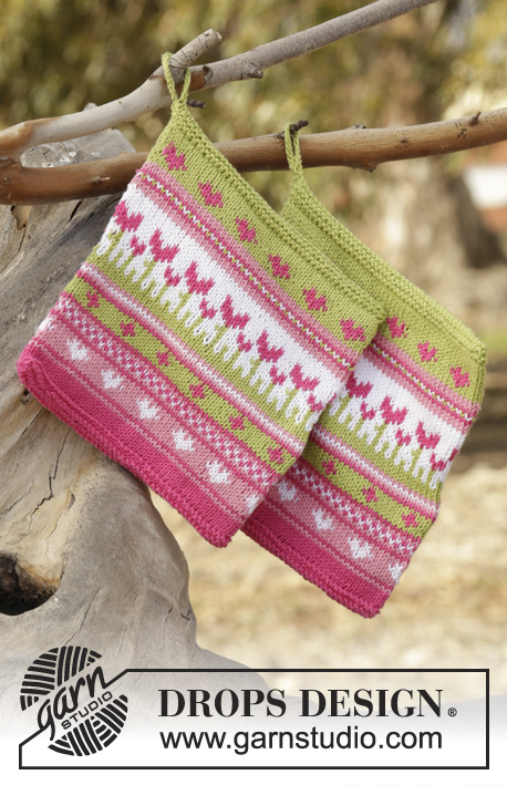 Always Spring Potholder / DROPS 178-19 - Free knitting patterns by DROPS  Design