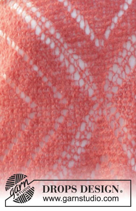 Center of my Heart / DROPS 178-56 - Jumper with lace pattern, worked from middle and outwards in a square in DROPS Brushed Alpaca Silk. Size: S - XXXL