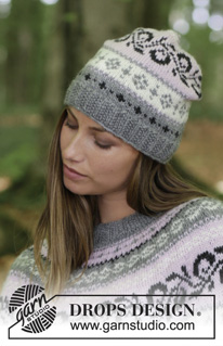 Telemark Hat / DROPS 179-12 - Knitted hat with multi-coloured Norwegian pattern. Size S/M.
The piece is worked in DROPS Merino Extra Fine.
