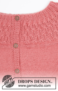 Namdalen Jacket / DROPS 179-2 - Knitted jacket with round yoke, raglan and texture, worked top down. Size: S - XXXL
Piece is knitted in DROPS Puna or Sky.