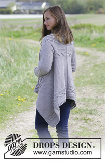 Norfolk / DROPS 179-24 - Jacke, quer gestrickt mit Zopfmuster. Größe S - XXXL.
Die Arbeit wird gestrickt in DROPS Big Merino.