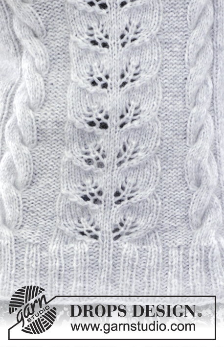 Winter Flirt / DROPS 179-26 - Knitted jumper with cables and lace pattern. Sizes S - XXXL.
The jumper is worked in DROPS Air and DROPS Kid-Silk.