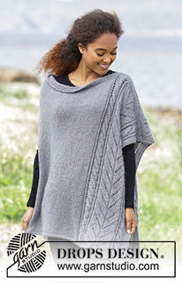 Cloudy Day / DROPS 179-27 - Stickad poncho med flätor och hålmönster. Storlek S - XXXL.
Arbetet är stickat i DROPS BabyAlpaca Silk och DROPS Kid-Silk
