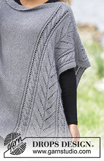 Cloudy Day / DROPS 179-27 - Stickad poncho med flätor och hålmönster. Storlek S - XXXL.
Arbetet är stickat i DROPS BabyAlpaca Silk och DROPS Kid-Silk
