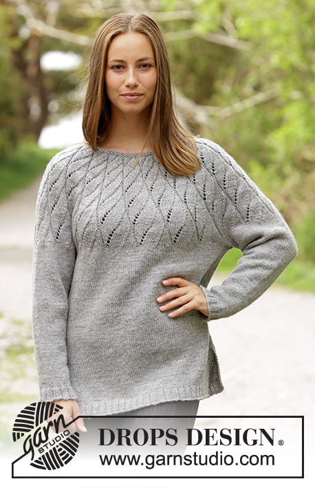 Winter Sea / DROPS 179-6 - Gestrickter Pullover mit Rundpasse und Lochmuster. Größe S - XXXL.
Die Arbeit wird gestrickt in DROPS Karisma oder DROPS Sky.