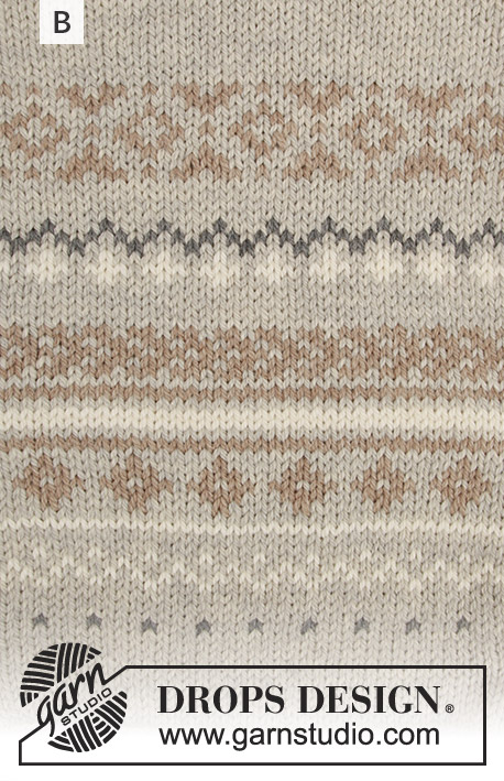 Lillehammer / DROPS 180-18 - Das Set umfasst: Gestrickte Mütze mit mehrfarbigem Norwegermuster und Pompon. Pullover mit Rundpasse und mehrfarbigem Muster, gestrickt von oben nach unten. Größe S - XXXL.
Die Arbeit wird gestrickt in DROPS Nepal.