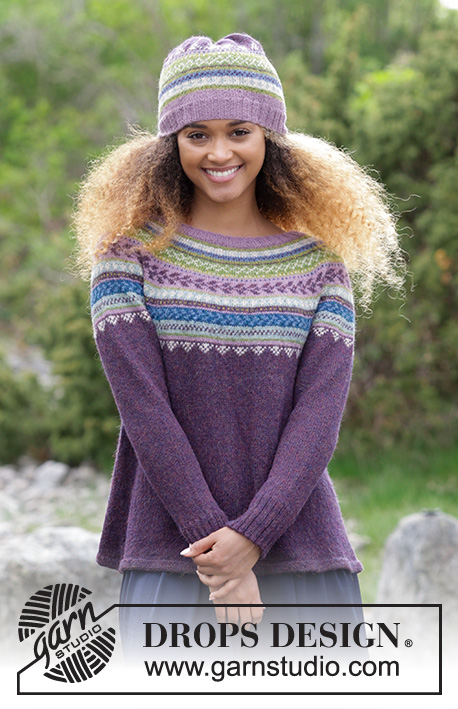 Blueberry Fizz / DROPS 180-7 - Free knitting patterns by DROPS Design