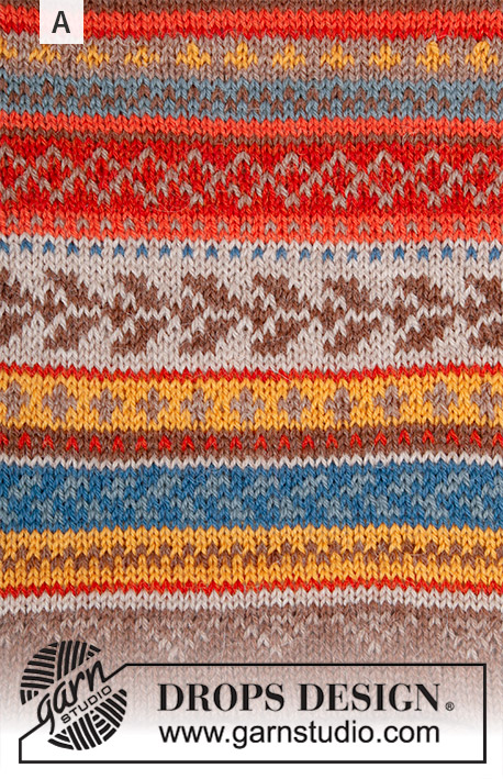 Blueberry Fizz Jacket / DROPS 180-8 - Knitted jacket with round yoke, multi-coloured Norwegian pattern and A-shape, worked top down. Sizes S - XXXL.
The piece is worked in DROPS Alpaca.