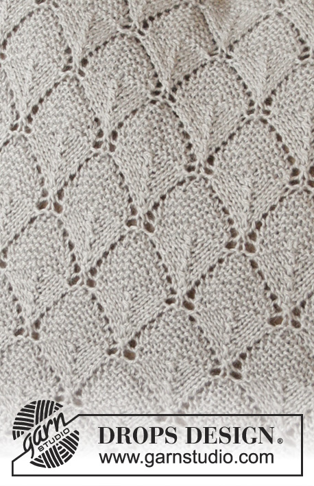 Alvira Pillow / DROPS 183-40 - Stickad kudde med hålmönster. Arbetet är stickat i DROPS Flora