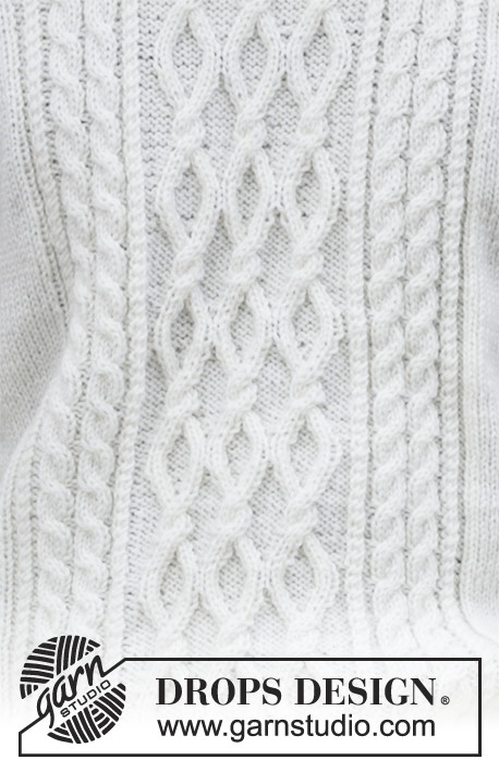 Siberia / DROPS 185-2 - Gebreide trui met kabels voor heren. Maten 13/14 jaar – XXXL. 
Het werk wordt gebreid in DROPS Merino Extra Fine.