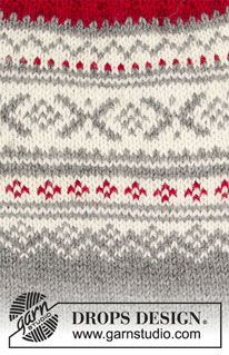 Narvik Woof / DROPS 185-34 - Dog’s knitted jumper with multi-coloured Nordic pattern. Sizes XS - M. The piece is worked in DROPS Merino Extra Fine.