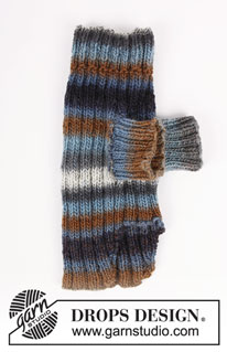 Paws & Stripes / DROPS 185-35 - Dog’s knitted jumper with rib. Sizes XS - M. The piece is worked in DROPS Big Delight.