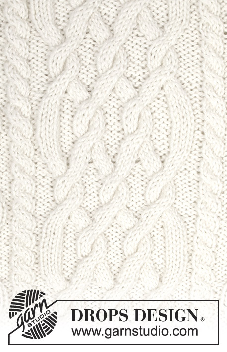 Aure / DROPS 185-9 - Strikket bluse med raglan og snoninger til herre. Størrelse S - XXXL.
Arbejdet er strikket i DROPS Karisma eller Sky
