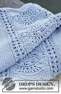 Key West Sweater / DROPS 186-14 - Jersey con patrón de calados y forma en A, tejido de arriba para abajo. Tallas: S – XXXL. La pieza está tejida en DROPS Belle.
